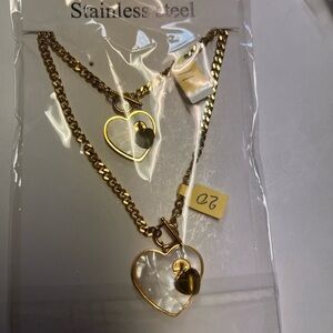 Gold Heart Pendant Necklace